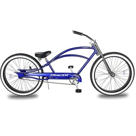 Tracer 29" Master 1-Speed Chopper Stretch Beach Cruiser Fat Tire Bike - MB-MASTER-BK
