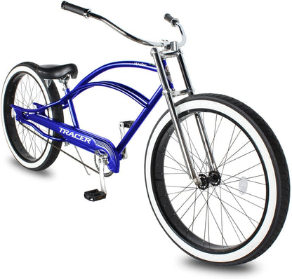 Tracer 29" Master 1-Speed Chopper Stretch Beach Cruiser Fat Tire Bike - MB-MASTER-BK