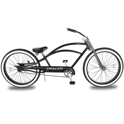 Tracer 29" Master 1-Speed Chopper Stretch Beach Cruiser Fat Tire Bike - MB-MASTER-BK