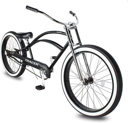 Tracer 29" Master 1-Speed Chopper Stretch Beach Cruiser Fat Tire Bike - MB-MASTER-BK