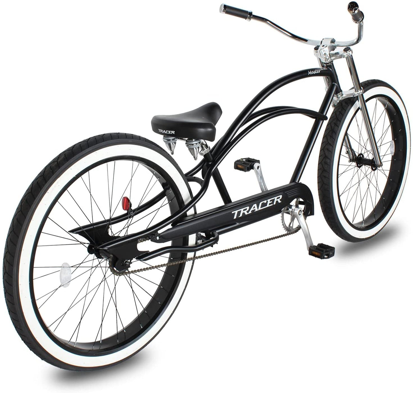 Tracer 29" Master 1-Speed Chopper Stretch Beach Cruiser Fat Tire Bike - MB-MASTER-BK