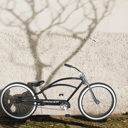 Tracer 29" Master 1-Speed Chopper Stretch Beach Cruiser Fat Tire Bike - MB-MASTER-BK