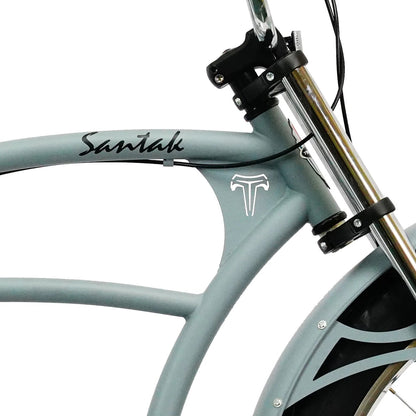 Tracer 26" Santak GT Chopper Stretch Cruiser 1-Speed Fat Tire Bike - MB-SANTAK-BL