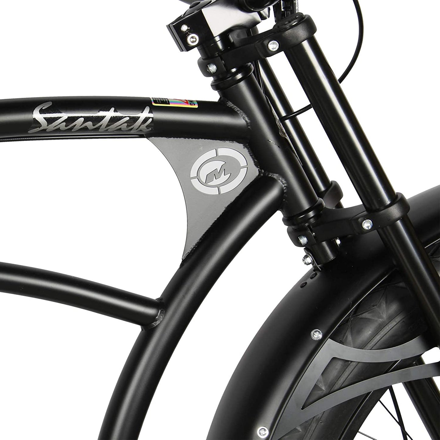 Tracer 26" Santak GT Chopper Stretch Cruiser 1-Speed Fat Tire Bike - MB-SANTAK-BL