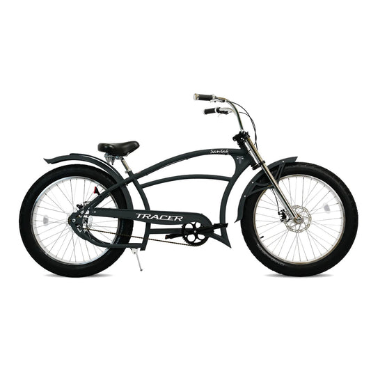 Tracer 26" Santak GT Chopper Stretch Cruiser 1-Speed Fat Tire Bike - MB-SANTAK-BL