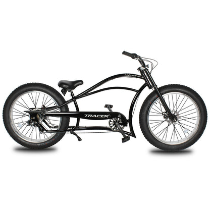 Tracer 26" Siena Chopper Stretch Cruiser Fat Tire Bike - MB-SIENA-M-BK/PLS