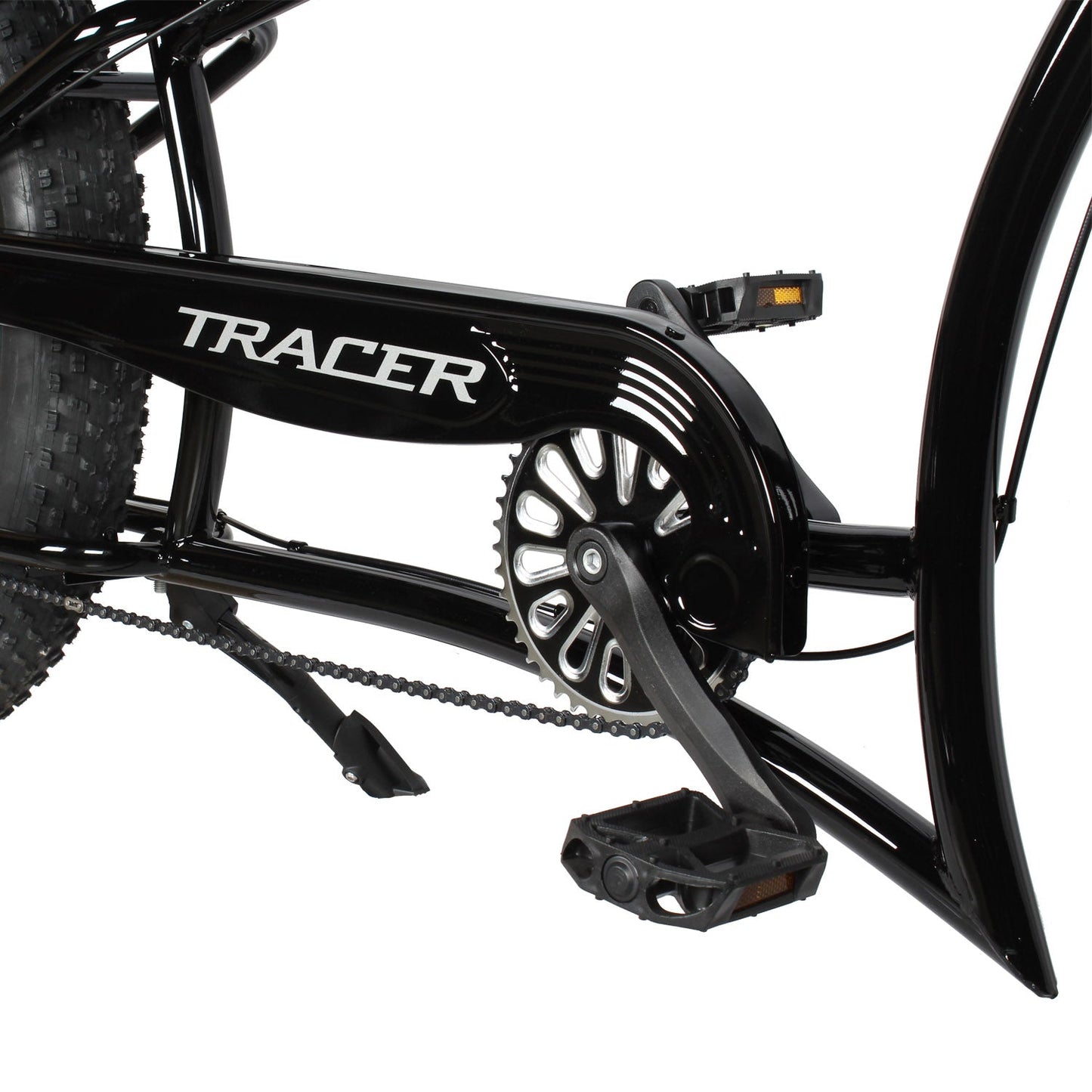 Tracer 26" Siena Chopper Stretch Cruiser Fat Tire Bike - MB-SIENA-M-BK/PLS