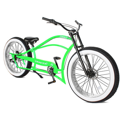 Tracer 26" Siena Chopper Stretch Cruiser Fat Tire Bike - MB-SIENA-M-BK/PLS