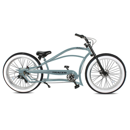 Tracer 26" Siena Chopper Stretch Cruiser Fat Tire Bike - MB-SIENA-M-BK/PLS