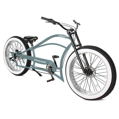 Tracer 26" Siena Chopper Stretch Cruiser Fat Tire Bike - MB-SIENA-M-BK/PLS