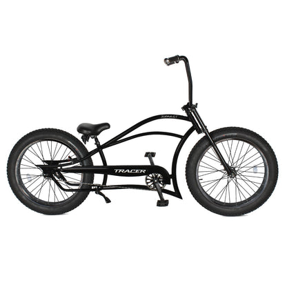 Tracer 26" Siena GT Chopper Stretch Cruiser Fat Tire Oversized Frame Bike - MB-SIENA GT-BK/PLS