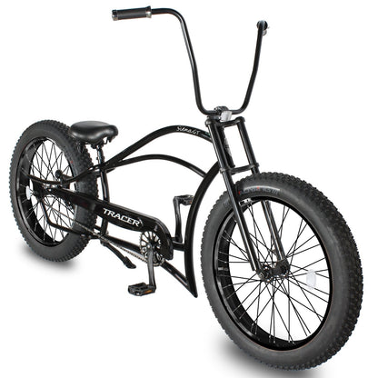 Tracer 26" Siena GT Chopper Stretch Cruiser Fat Tire Oversized Frame Bike - MB-SIENA GT-BK/PLS