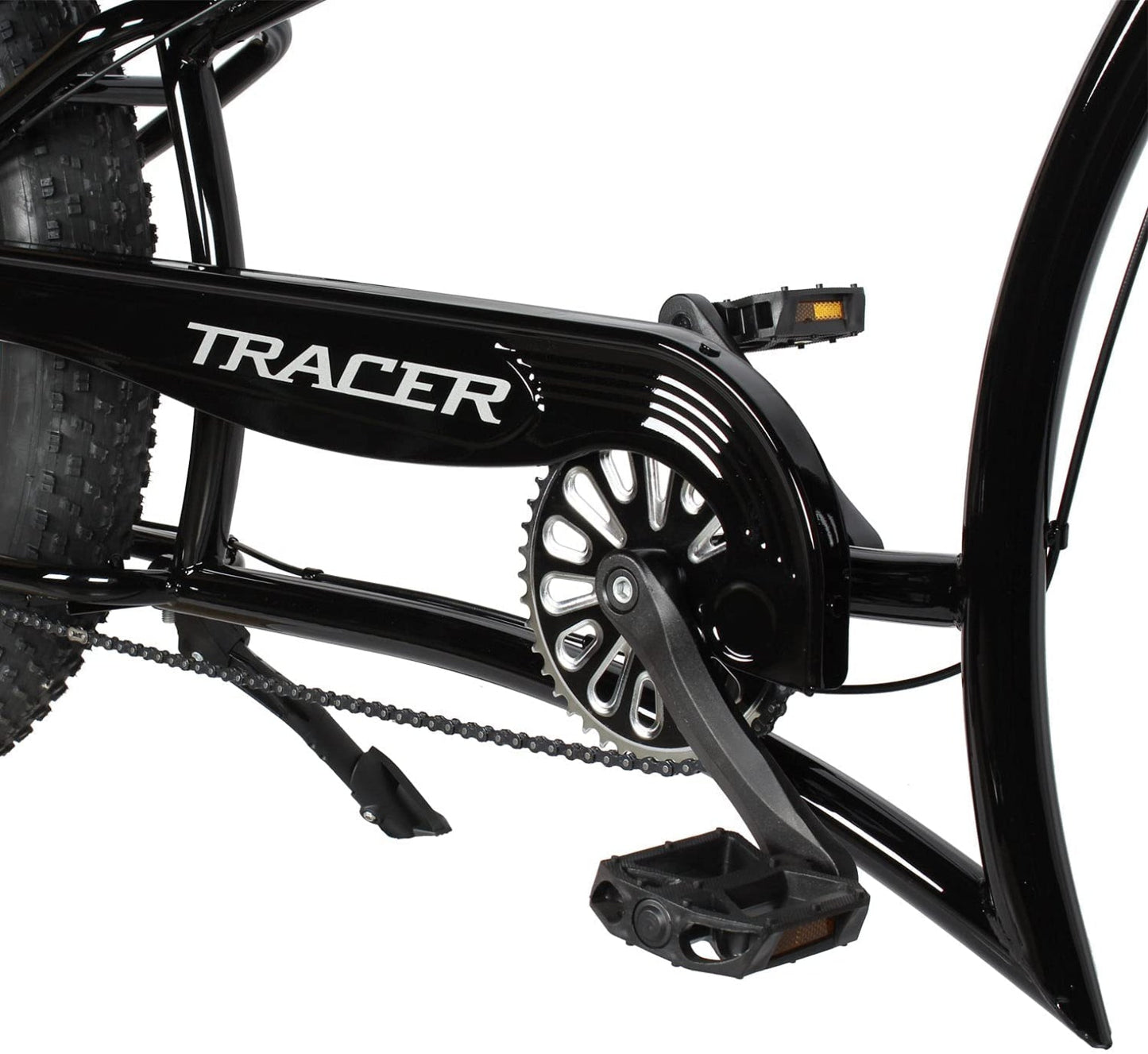 Tracer 26" Siena GT Chopper Stretch Cruiser Fat Tire Oversized Frame Bike - MB-SIENA GT-BK/PLS