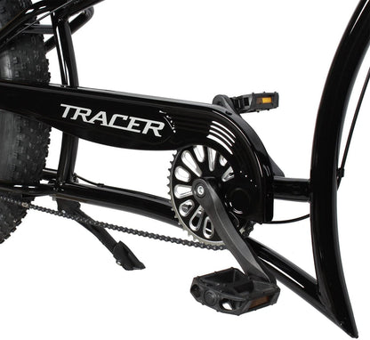 Tracer 26" Siena GT Chopper Stretch Cruiser Fat Tire Oversized Frame Bike - MB-SIENA GT-BK/PLS