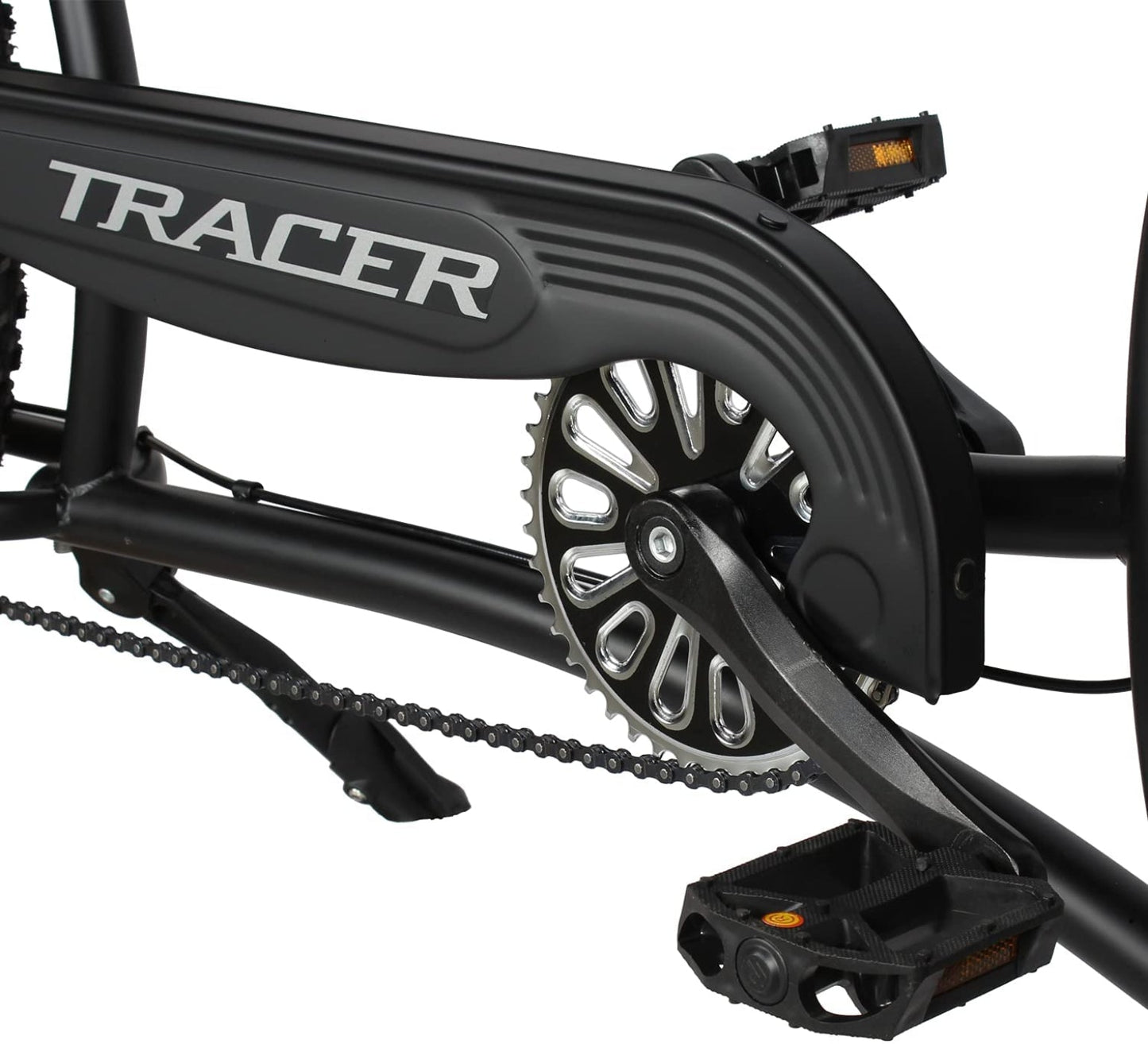 Tracer 26" Siena GT Chopper Stretch Cruiser Fat Tire Oversized Frame Bike - MB-SIENA GT-BK/PLS