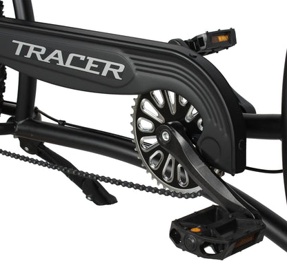 Tracer 26" Siena GT Chopper Stretch Cruiser Fat Tire Oversized Frame Bike - MB-SIENA GT-BK/PLS