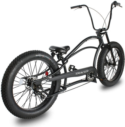 Tracer 26" Siena GT Chopper Stretch Cruiser Fat Tire Oversized Frame Bike - MB-SIENA GT-BK/PLS