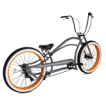 Tracer 29" Siena GT-7 Chopper Stretch Cruiser Fat Tire 7-Speed Bike - MB-SIENA GT 7-29-GRN/GRN