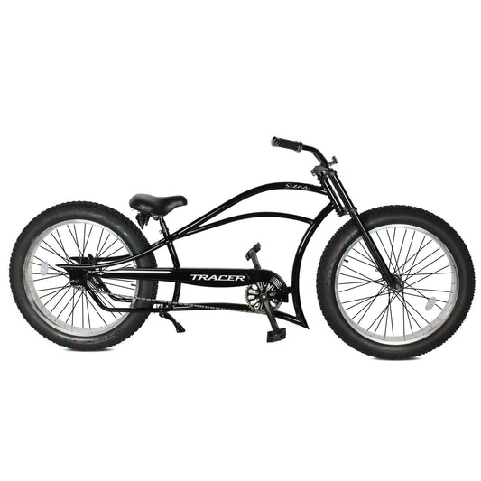Tracer 26" Siena Chopper Stretch Cruiser Fat Tire Bike - MB-SIENA-M-BK/PLS