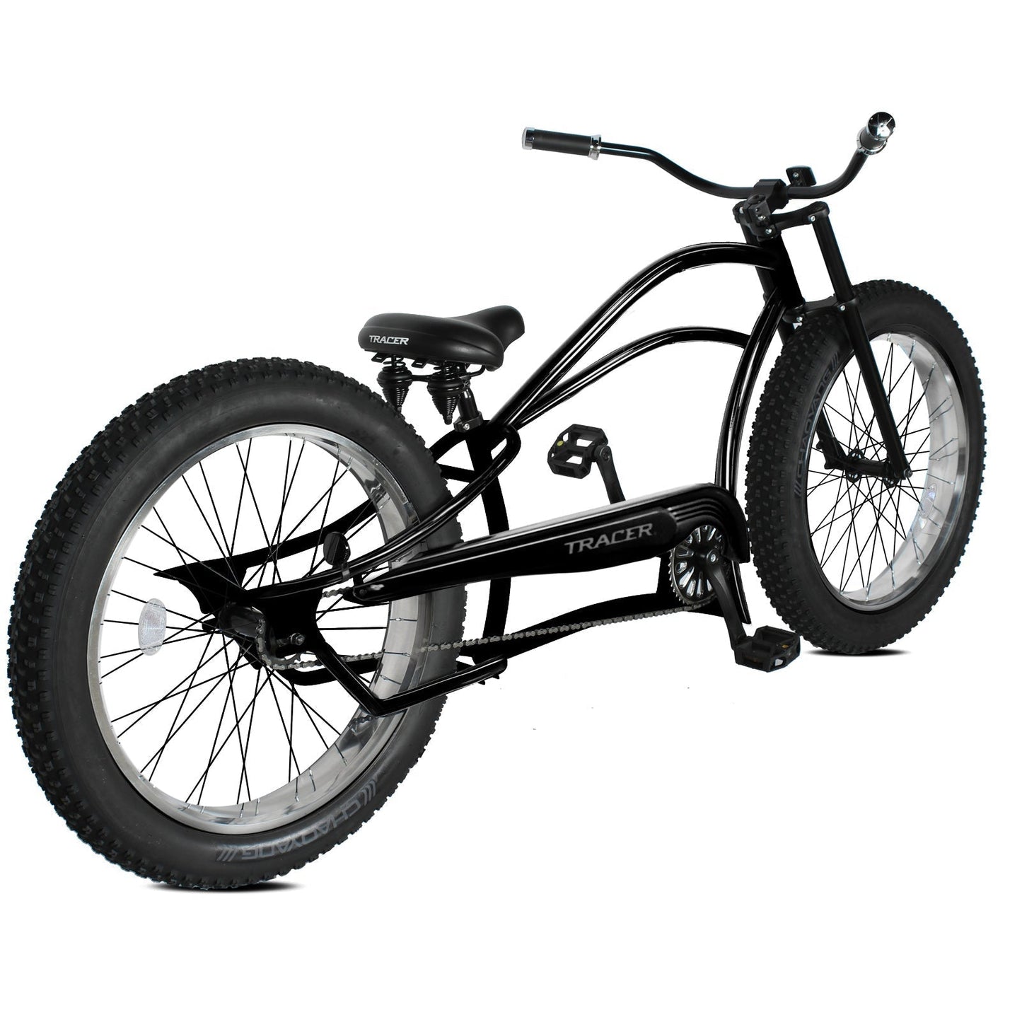 Tracer 26" Siena Chopper Stretch Cruiser Fat Tire Bike - MB-SIENA-M-BK/PLS