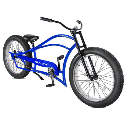 Tracer 26" Siena Chopper Stretch Cruiser Fat Tire Bike - MB-SIENA-M-BK/PLS