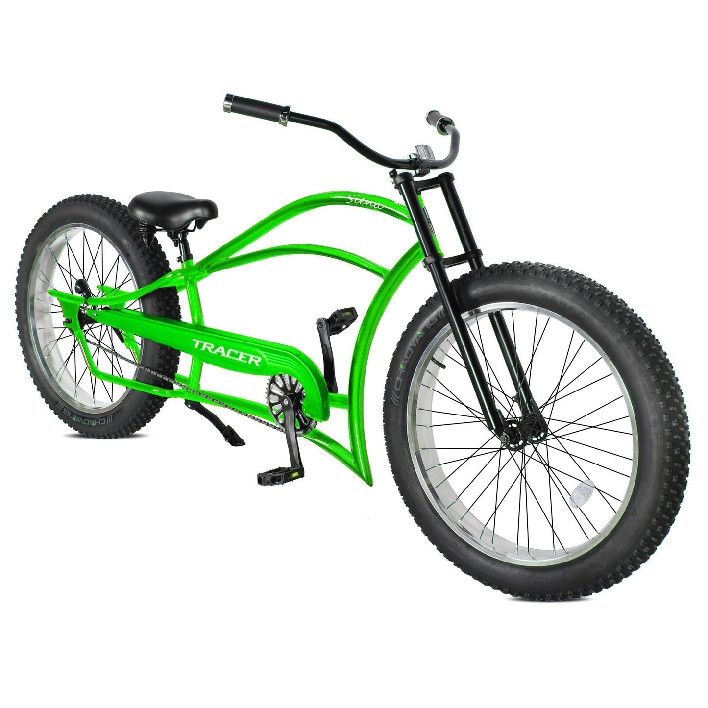 Tracer 26" Siena Chopper Stretch Cruiser Fat Tire Bike - MB-SIENA-M-BK/PLS