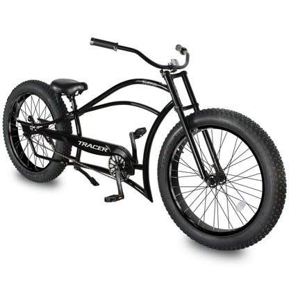 Tracer 26" Siena Chopper Stretch Cruiser Fat Tire Bike - MB-SIENA-M-BK/PLS
