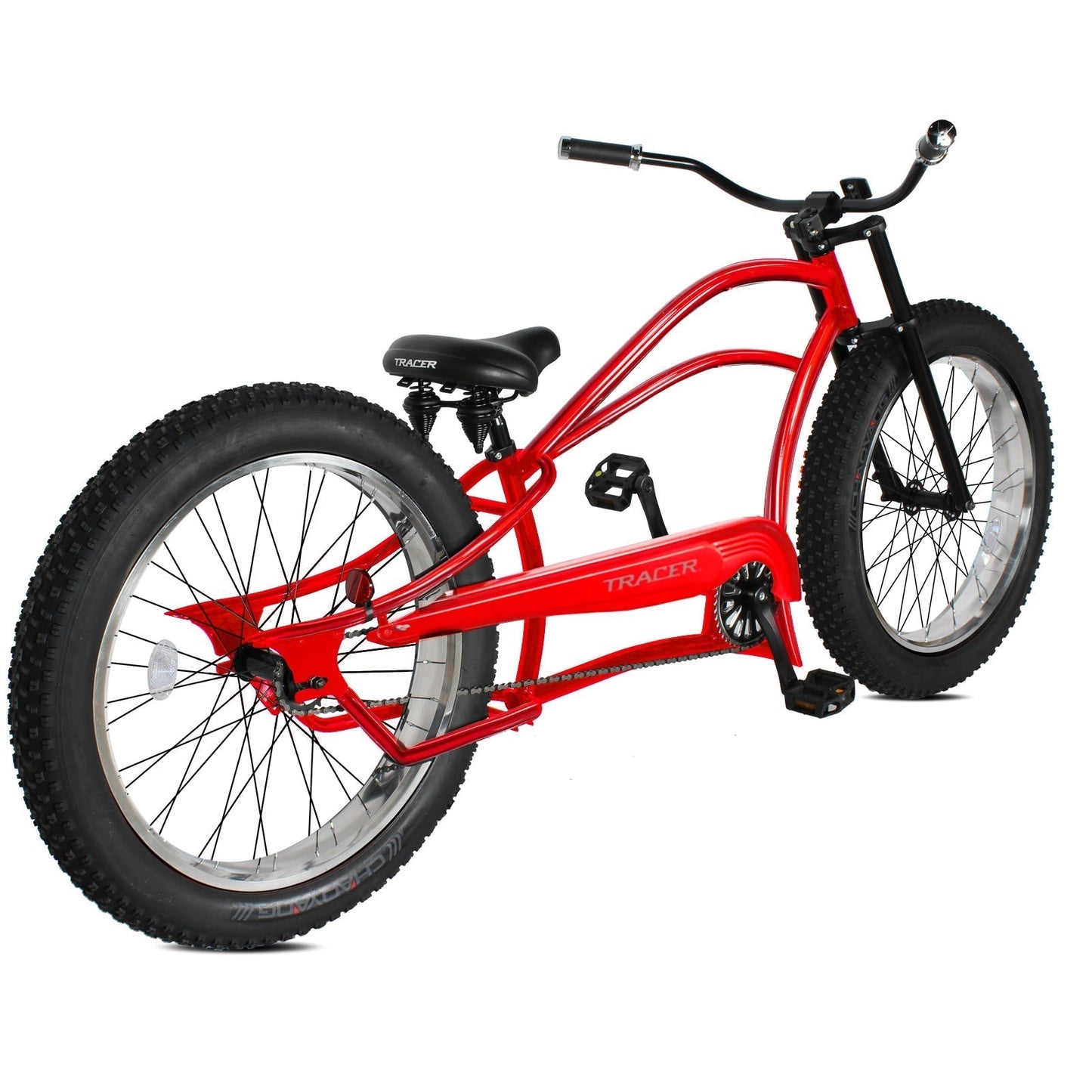 Tracer 26" Siena Chopper Stretch Cruiser Fat Tire Bike - MB-SIENA-M-BK/PLS