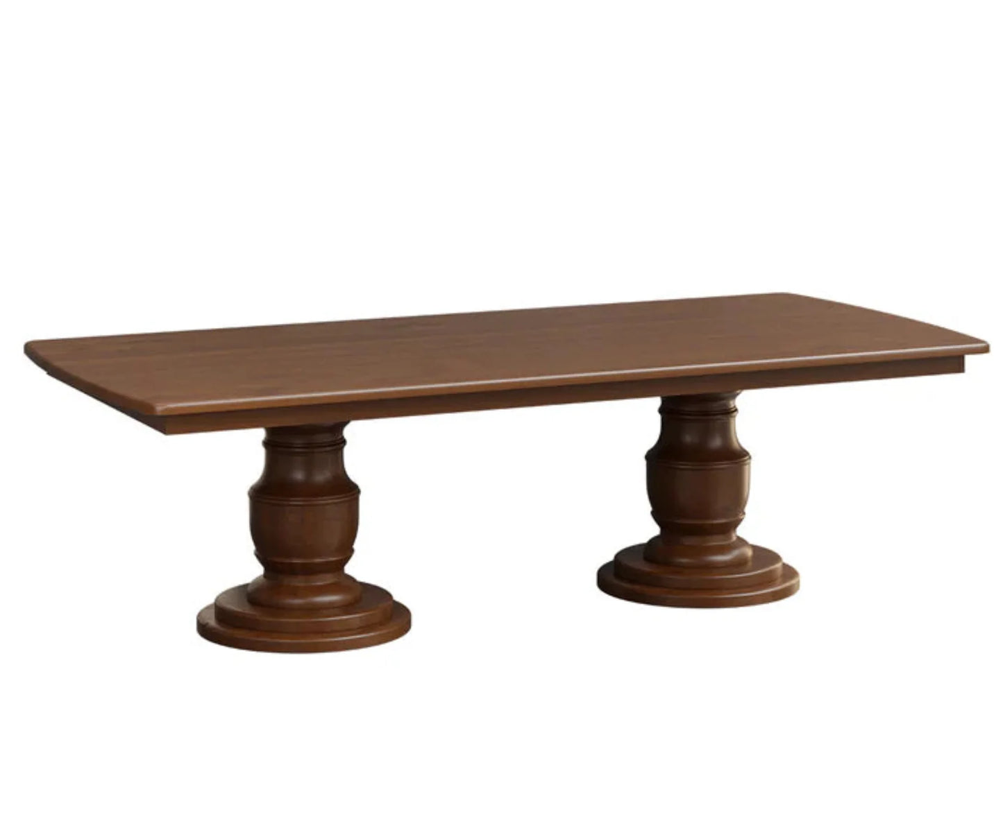 QW Amish Burlington Double Pedestal Table - 235P-BURLINGTON-DBL