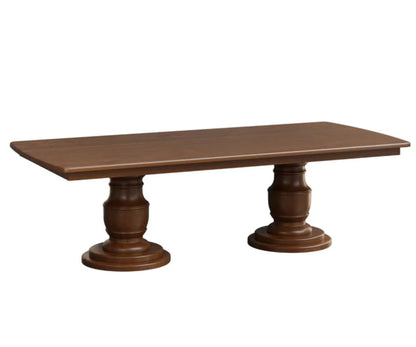 QW Amish Burlington Double Pedestal Table - 235P-BURLINGTON-DBL