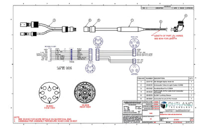 Outland Technology C-2304 Cable Assembly w/ Sacrificial End Connectors - C-2304-100M