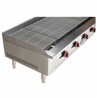 Saba - CB-60, Commercial 60" Radiant Charbroiler 5 Burners Cooktop Natural Gas/Liquid Propane - CB-60