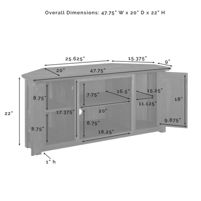 Crosley Camden 48" Corner Tv Stand - CF101248