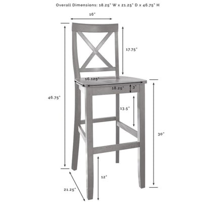 Crosley X-Back 2pc Bar Stool Set - CF500430
