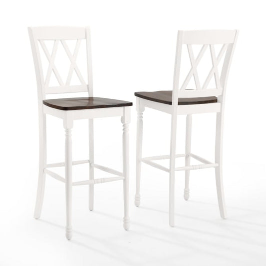 Crosley Shelby 18 Inch 2pc Bar Stool Set - CF501030-WH