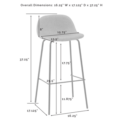 Crosley Riley 2pc Bar Stool Set - CF501729