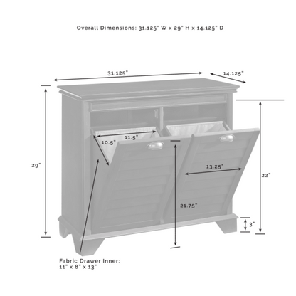 Crosley Lydia Linen Hamper - CF7003