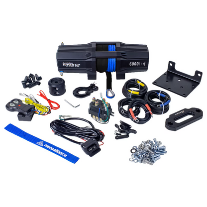 MotoAlliance Viper V2 ATV/UTV Winch 6000lbs New - VT6000_BL