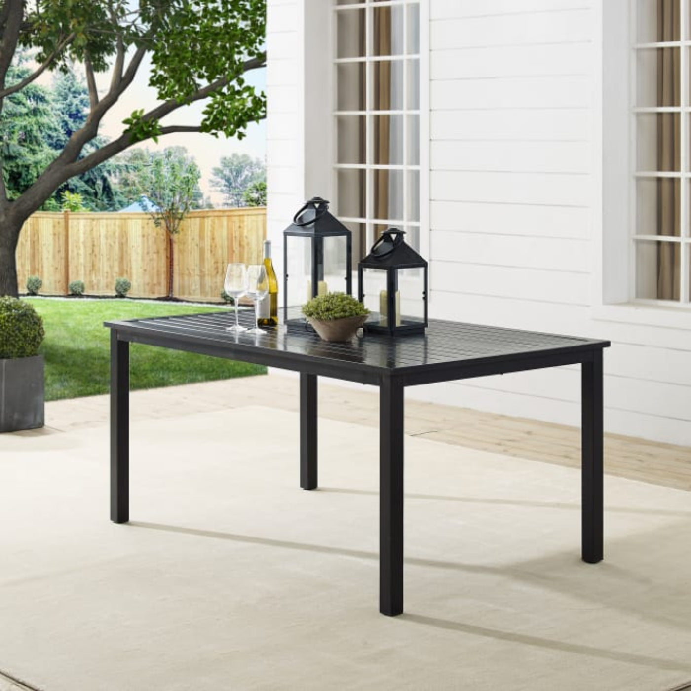 Crosley Kaplan 60 Inch Outdoor Metal Dining Table Oil-Rubbed Bronze - CO6215-BZ