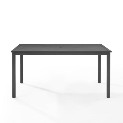 Crosley Hansen Outdoor Metal Dining Table Matte-Black - CO6305-MB