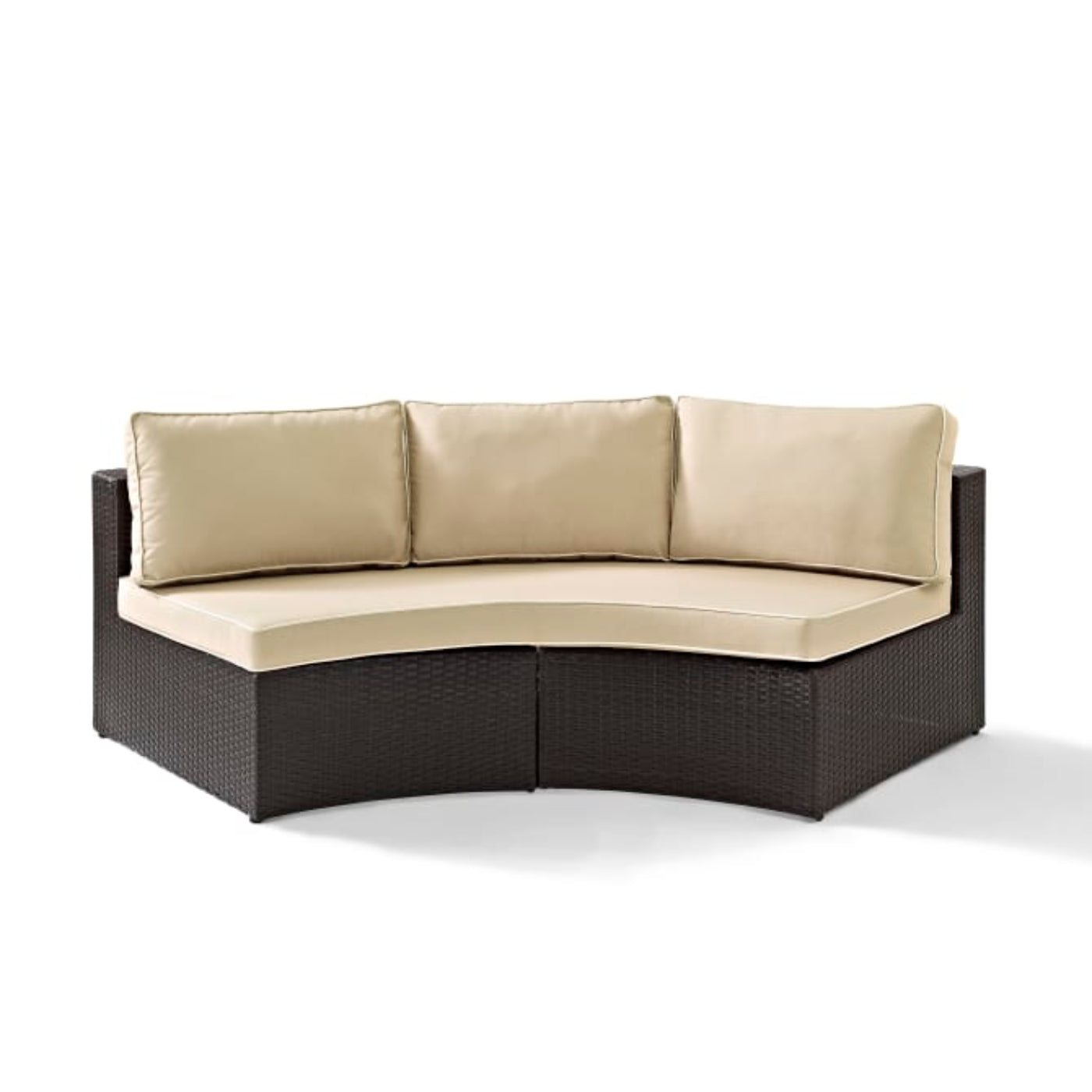 Crosley Catalina 83 Inch Outdoor Wicker Round Sectional Sofa - CO7120