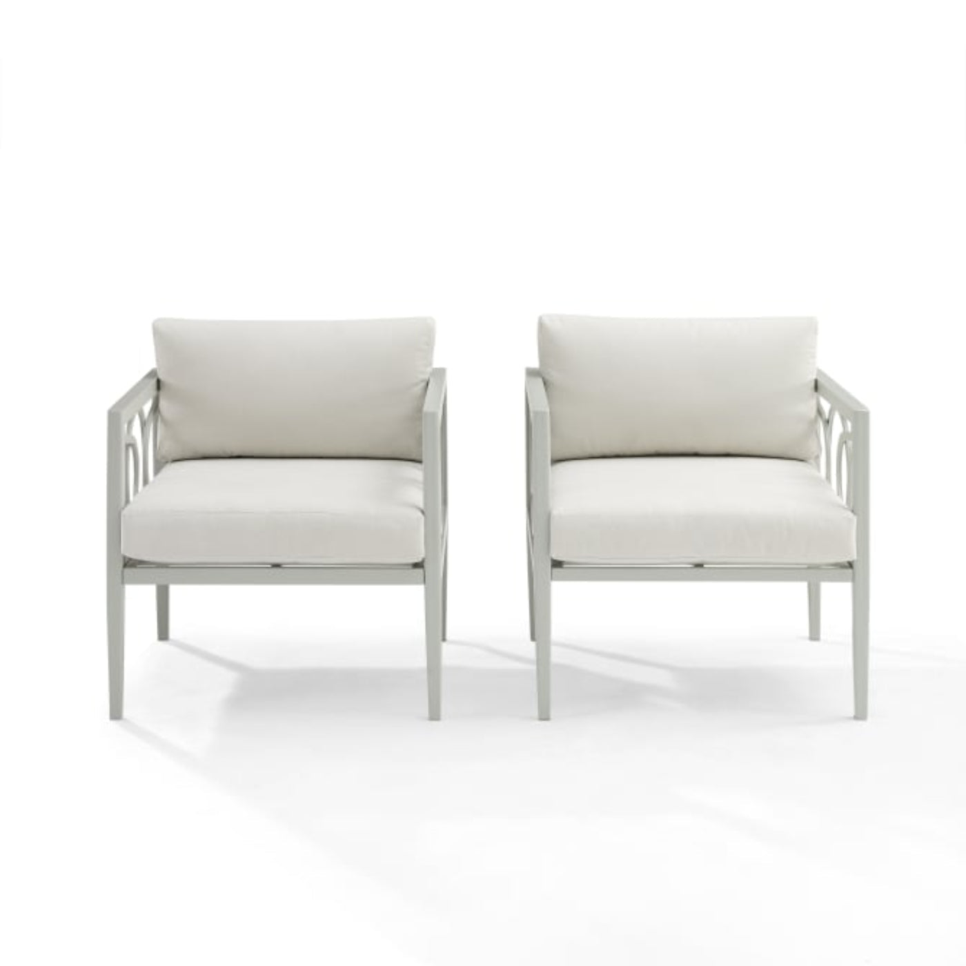 Crosley Ashford 2pc Outdoor Metal Armchair Set - CO7351GY-CR