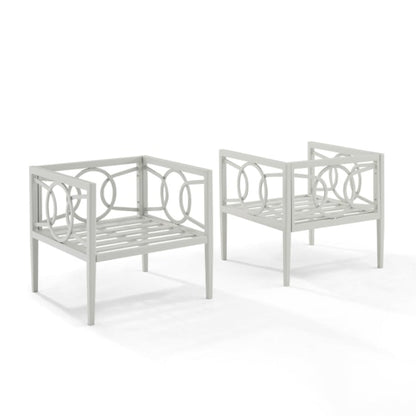 Crosley Ashford 2pc Outdoor Metal Armchair Set - CO7351GY-CR
