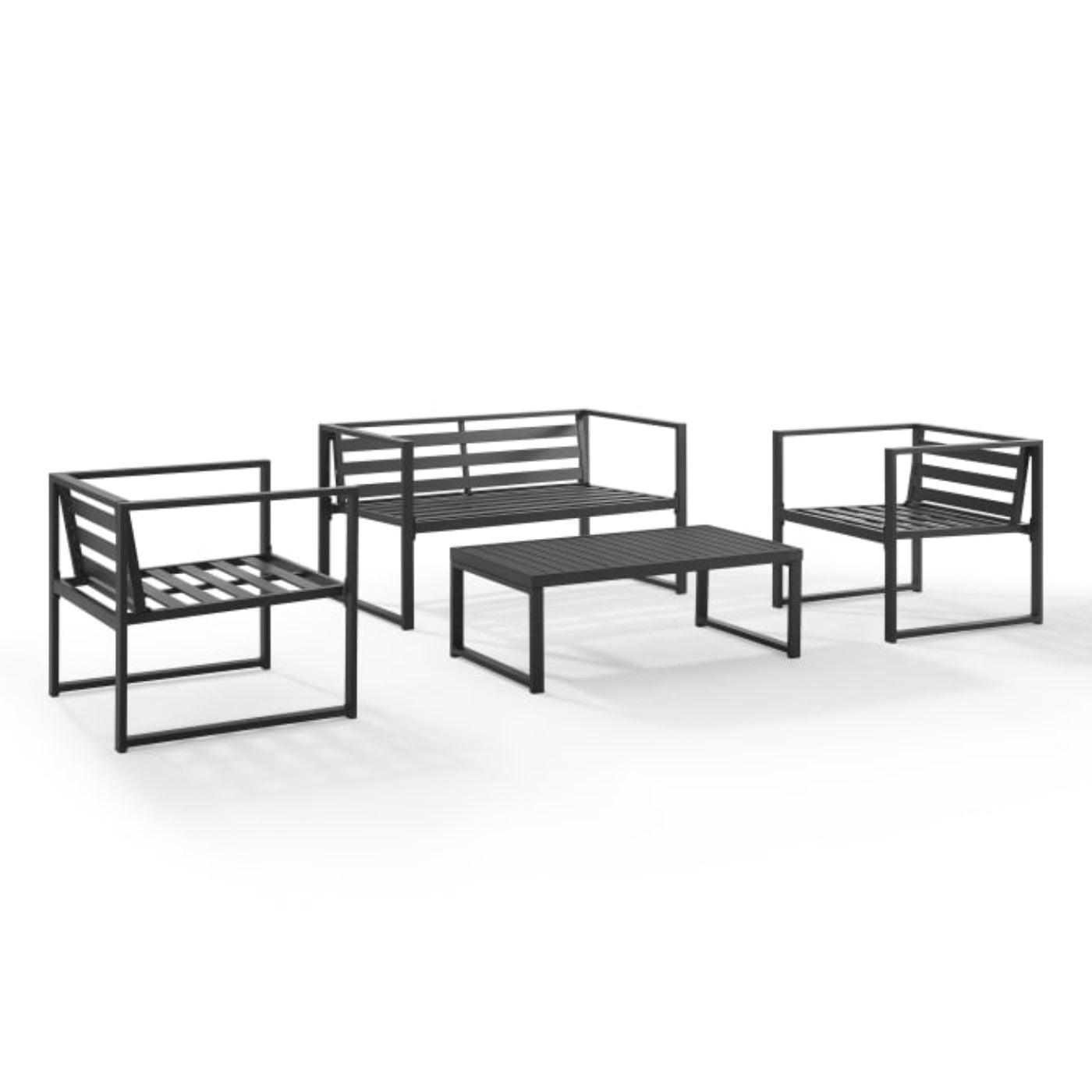 Crosley Hamilton 4pc Outdoor Metal Conversation Set Grey - CO7902MB-GY