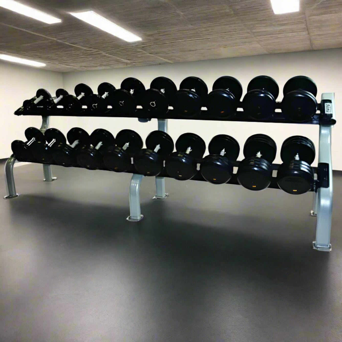 TROY 5-50 lb Dumbbell Set with Rack - COMMPAC-RUFDR50