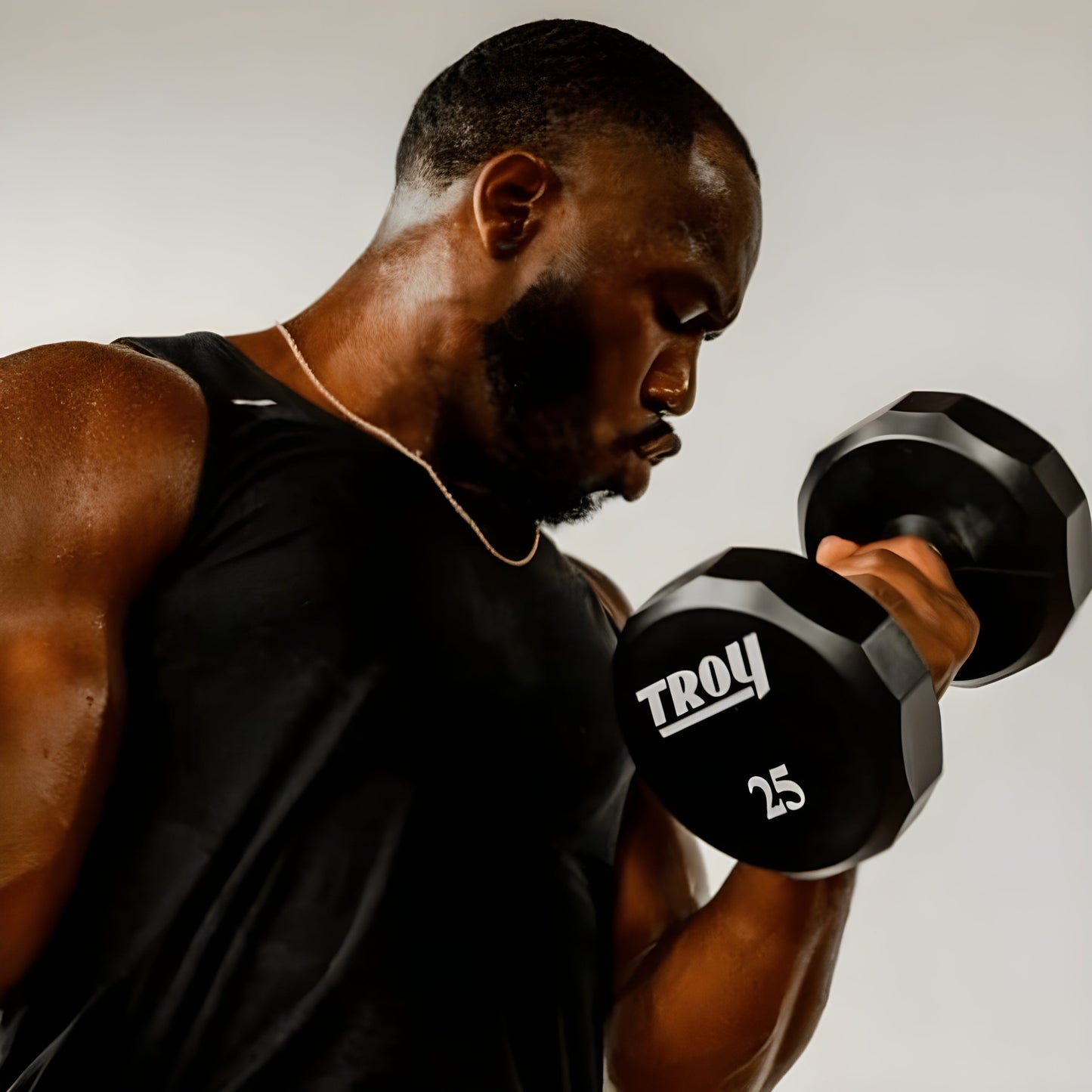 TROY Urethane Dumbbell Set with Racks - COMMPAC-TSDU100