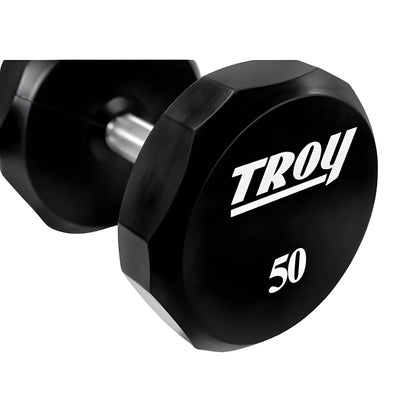 TROY Urethane Dumbbell Set with Racks - COMMPAC-TSDU100