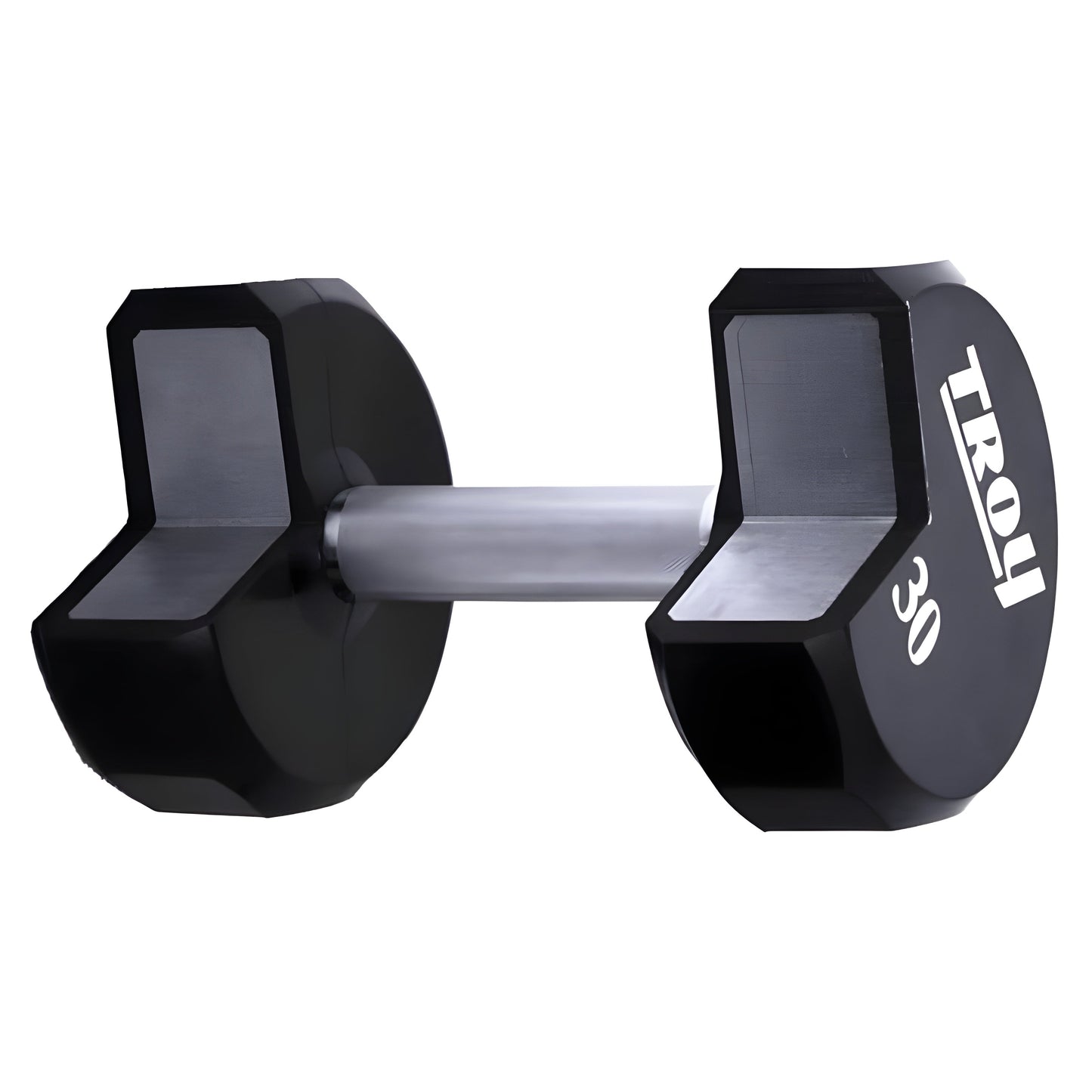 TROY  5-50 lb 12-Sided Urethane Dumbbell Set with Rack - COMMPAC-TSDU50