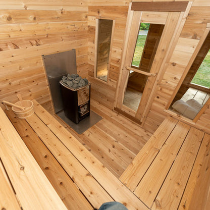 Dundalk LeisureCraft Canadian Timber Georgian 5-6 Person Cabin Sauna with Changeroom - CTC88CE