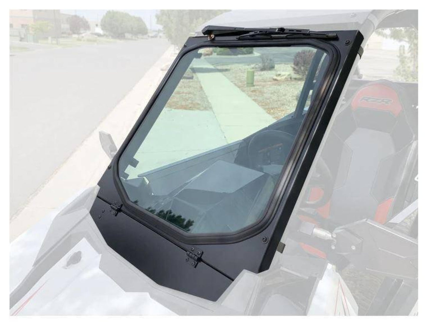 UTVZILLA Polaris RZR RS1 Glass Windshield with Vents and Wiper (2018+) - ZL-RS1-WS-GLS-BLK-Y
